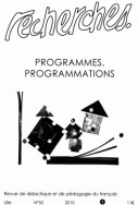 Recherches, n°52/1<sup>er</sup> semestre 2010