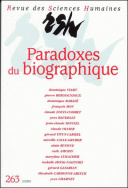 Revue des Sciences Humaines, n°263/juillet - septembre 2001