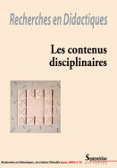 Recherches en Didactiques, n°13/mars 2012