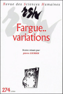 Revue des Sciences Humaines, n°274/avril - juin 2004