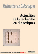 Recherches en Didactiques, n°17/mai 2014