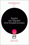 Cripel 3 : Études sur l'Égypte et le Soudan anciens